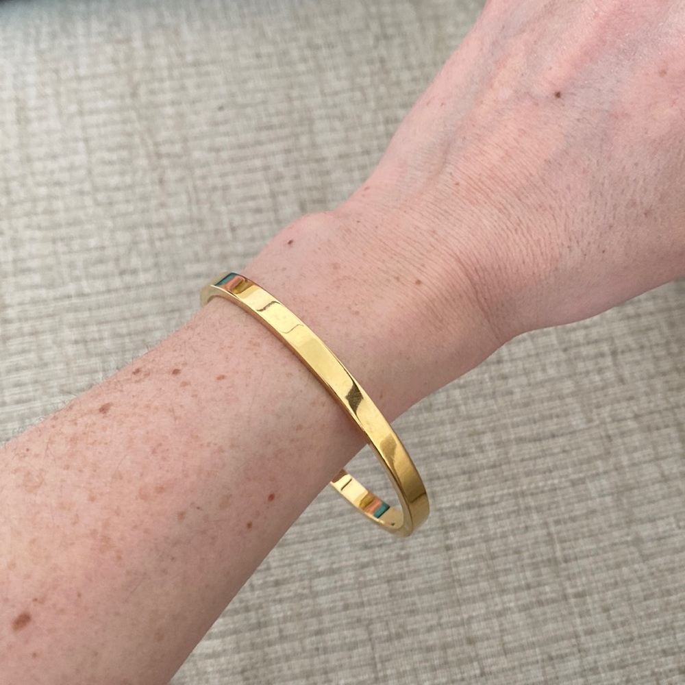 14k gold plated brass bracelet.
